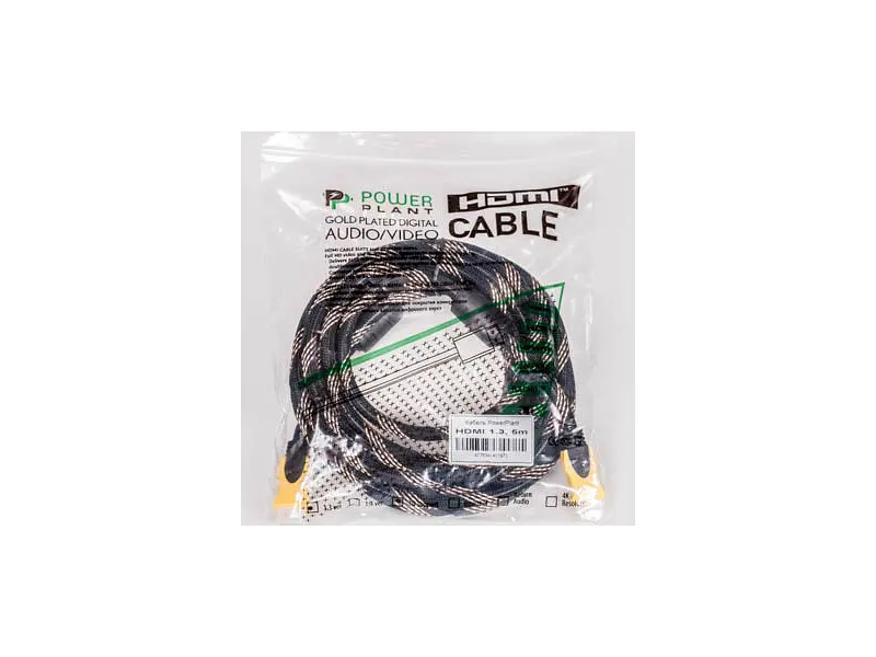 Кабель PowerPlant HDMI-HDMI v1.3, 5м, Nylon, Double ferrites (KD00AS1197) - фото 3