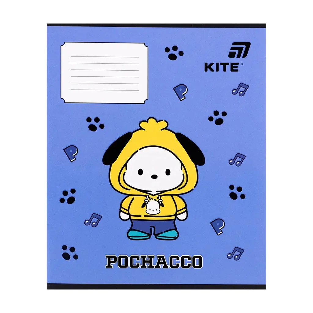 Зошит Kite Pochacco, 12 аркушів, коса лінія (PC26-235), в асортименті - фото 2