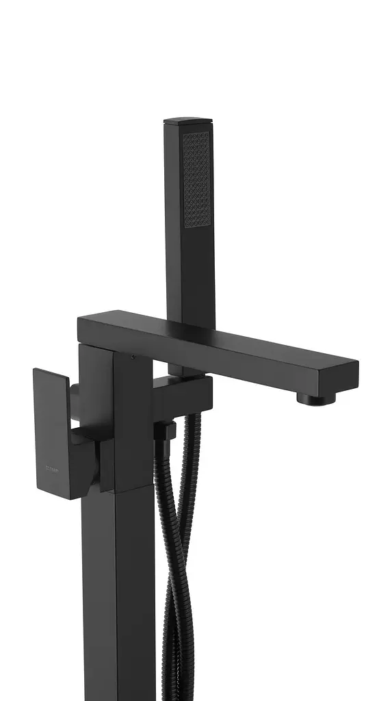 Змішувач для ванни Corsan Ango black mat підлоговий CMB3020BL Чорний матовий - фото 3