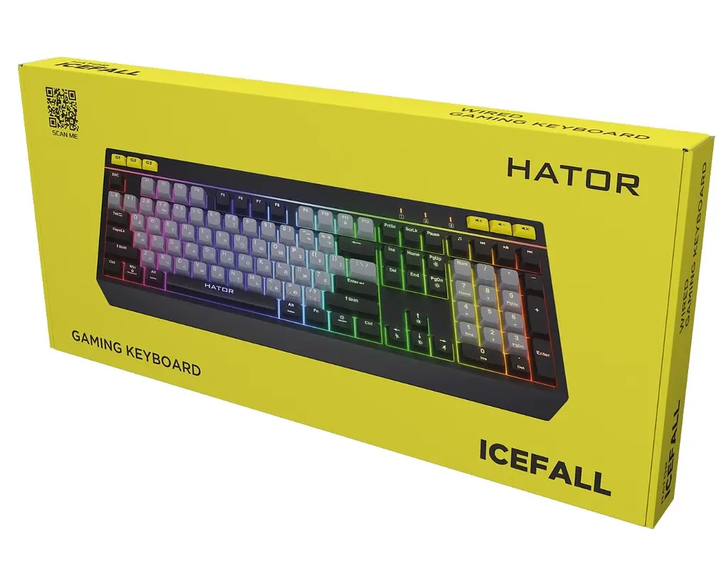 Клавиатура игровая мембранная Hator HTK-401UA USB Icefall Black-Gray - фото 5