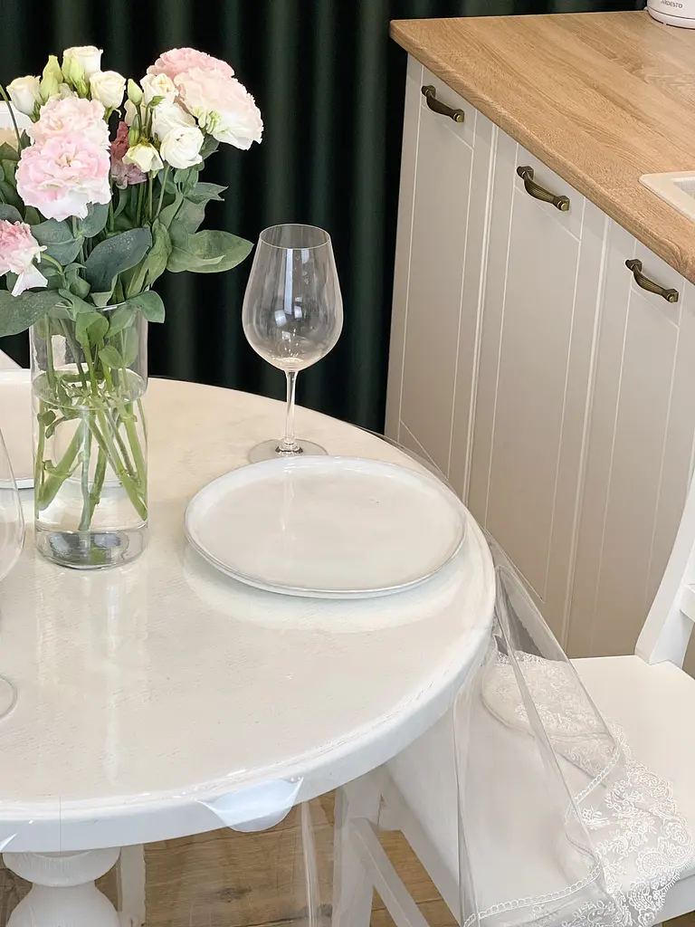 Силиконовая скатерть с молочным кружевом Блюмарин 15 см 280х150 см - фото 10