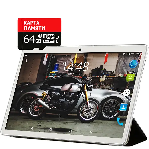 Планшет-телефон Adronix X1001 Silver LTE 2/32GB + Чохол-книжка + Карта пам'яті 64GB - фото 2
