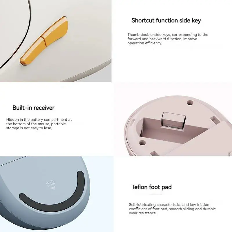 Миша бездротова Xiaomi Wireless Mouse 3 (BHR7638CN) бежева - фото 5