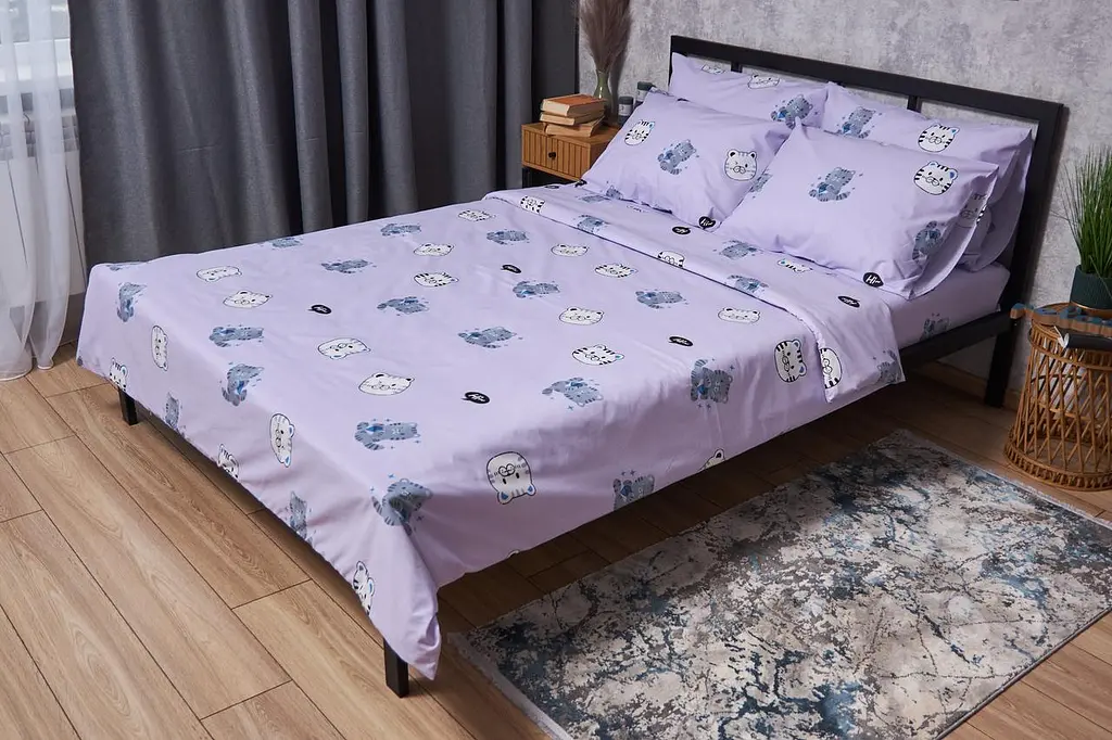 Комплект постельного белья Moon&Star Бязь Gold Люкс Hello Kitty полуторный евро 160х220 наволочки 2х50х70 - фото 1