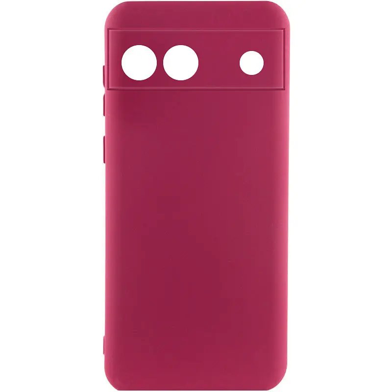 Чехол Silicone Cover Lakshmi Full Camera (A) для Google Pixel 6a Бордовый / Marsala - фото 1
