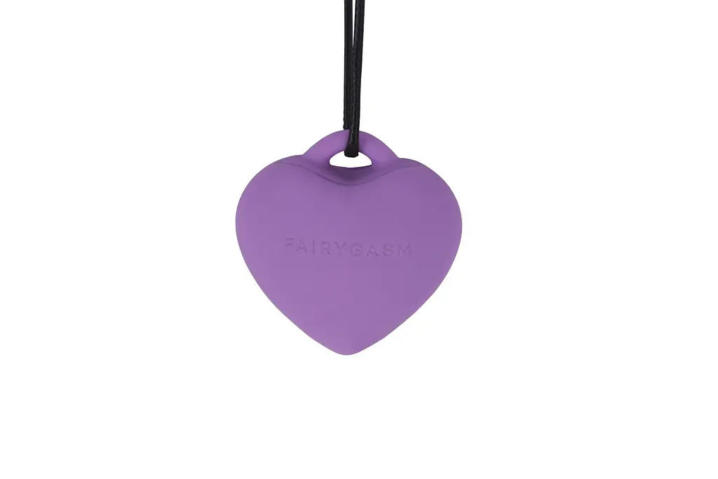 Мінівібратор "Сердечко" FairyGasm PleasureStone violet, 9 режимів, на шнурку - фото 4