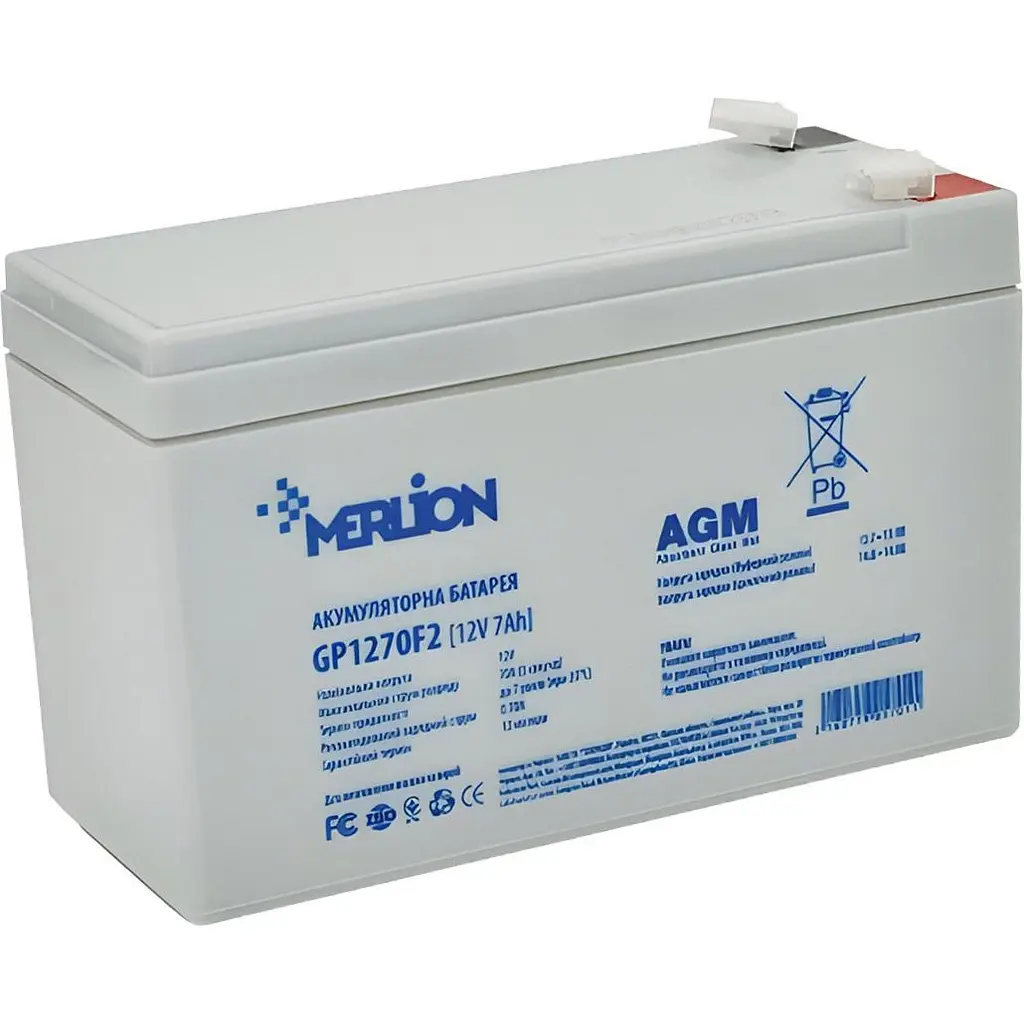 Аккумулятор Merlion GP1270F2 AGM 12V/7Ah/84Wh [110125] - фото 3