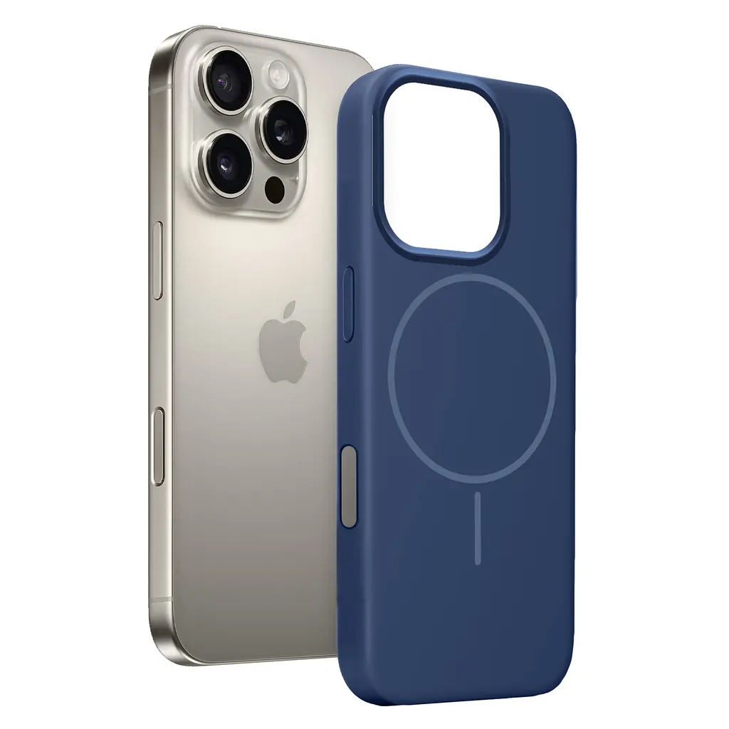 Чохол MAKE Apple iPhone 16 Pro Silicone Solo Navy Blue - фото 4