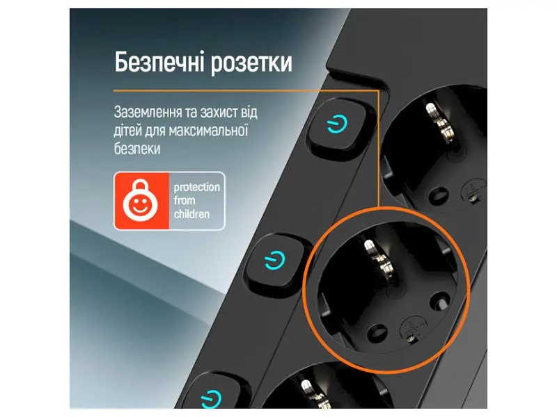 Мережевий фільтр-подовжувач ColorWay 2 м Black (CW-PSEA52SBK) - фото 6