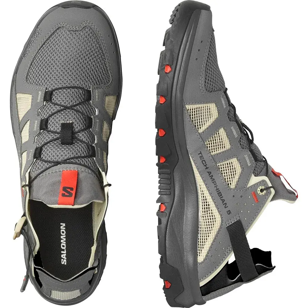 Кросівки Salomon Techamphibian 5 10 Pewter/Moth/Fiery red - фото 3