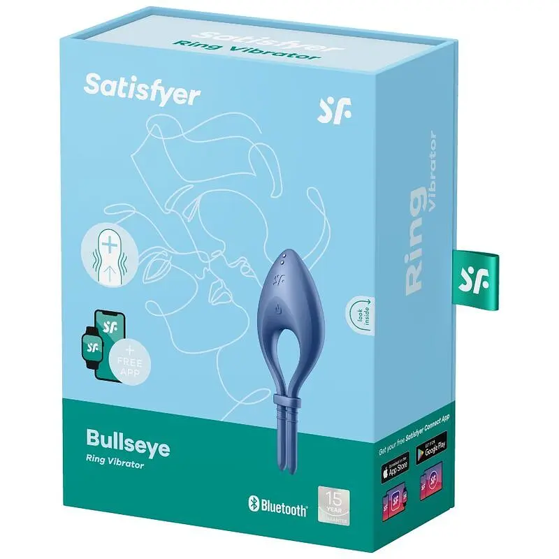 Ерекційне смарт віброкільце з регулюванням розміру Satisfyer Bullseye Blue Satisfyer SO6120 92296