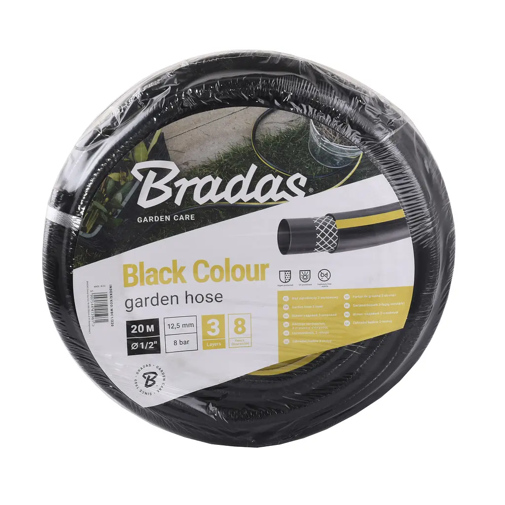 Шланг для поливу Black 1/2″ 20м, Bradas чорний WBC1/220 - фото 2