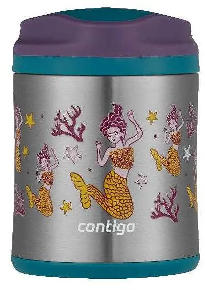 Термос дитячий для їжі Contigo, 300 мл, сріблястий, з малюнком русалки (2136764) - фото 2