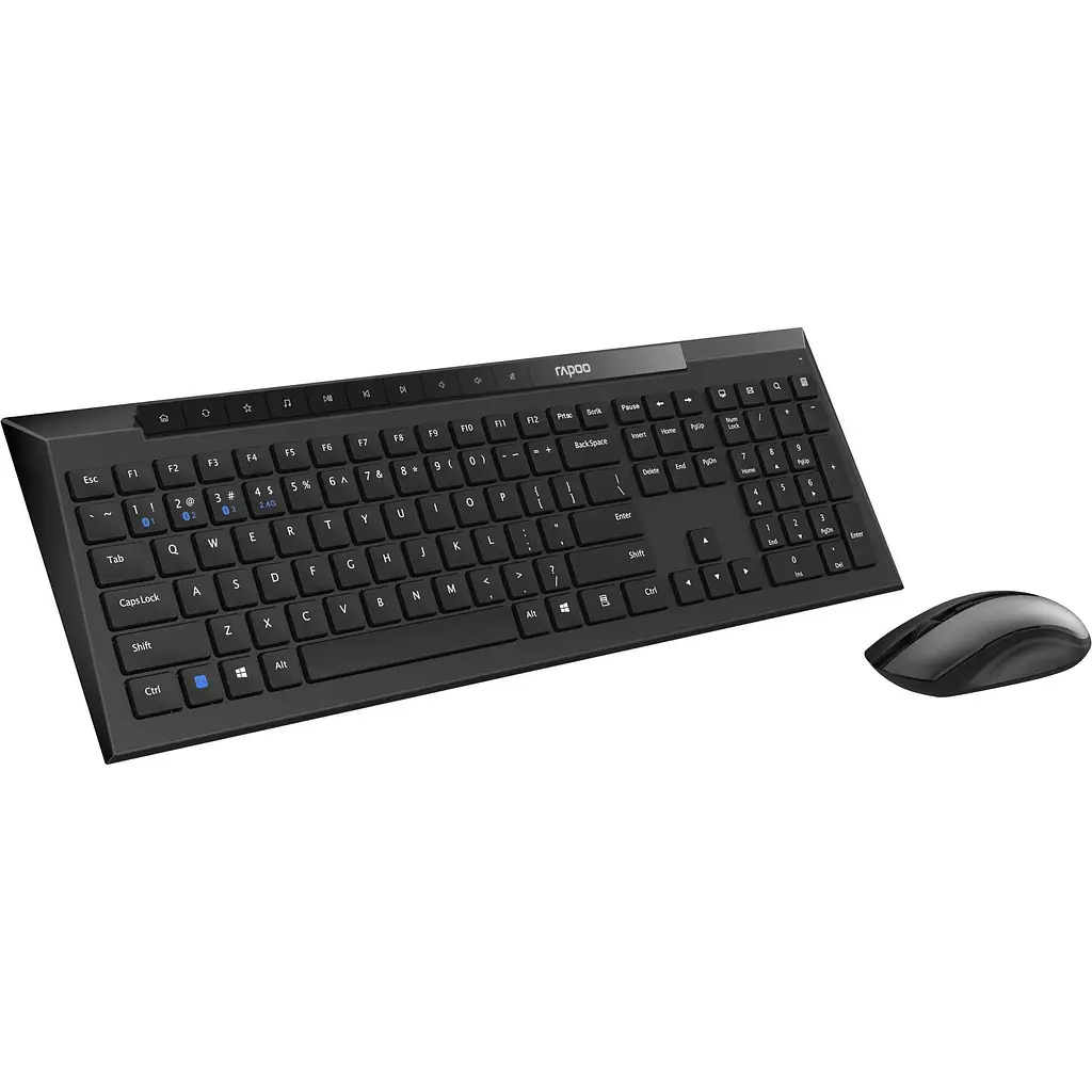 Комплект RAPOO 8210M Multi-mode Wireless Keyboard &amp; Mouse Desktop Set black (13571) - фото 2