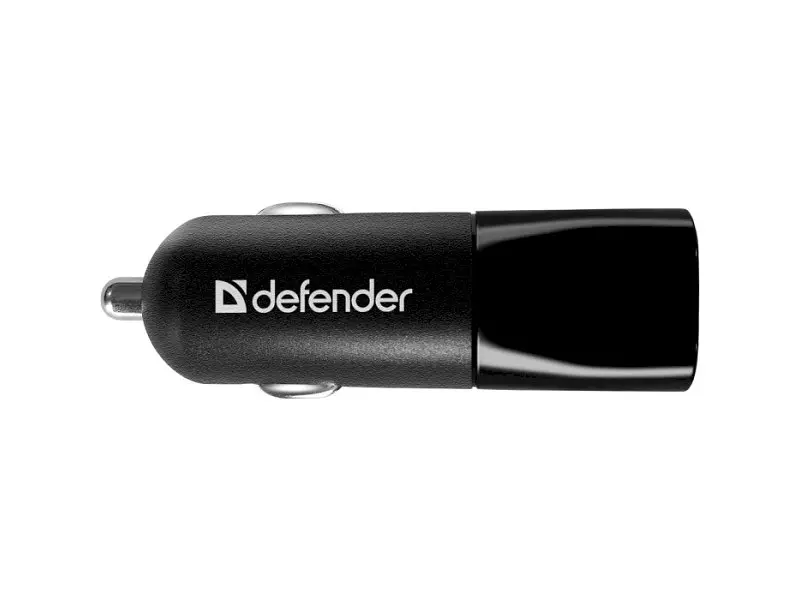 Автомобільний зарядний пристрій Defender ECA-24 2xUSB 5 V/2.4 A Black (83824) - фото 2