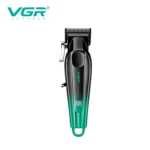 Аккумуляторная машинка для стрижки VGR V-662 Green, 7000 RPM, 6 насадок, LED дисплей - фото 8