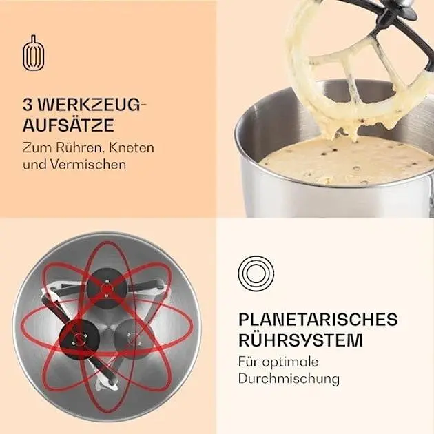 Кухонный комбайн тестомисс Klarstein Bella (10008233) - фото 3