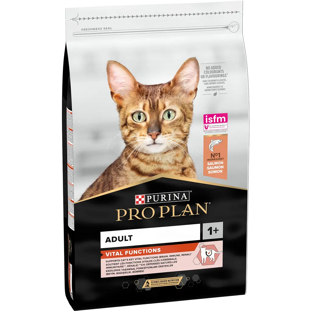 Сухий корм для дорослих котів Purina Pro Plan Adult 1+ Vital Functions, з лососем, 10 кг (12434269) - фото 2
