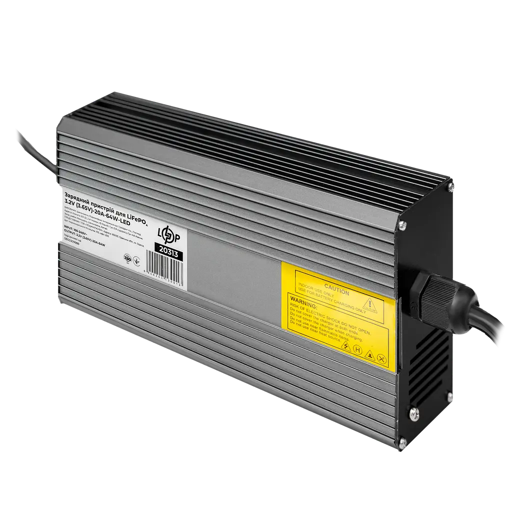 Зарядний пристрій для акумуляторів LiFePO4 3.2 V (3.65 V)-20A-64W-LED - фото 3