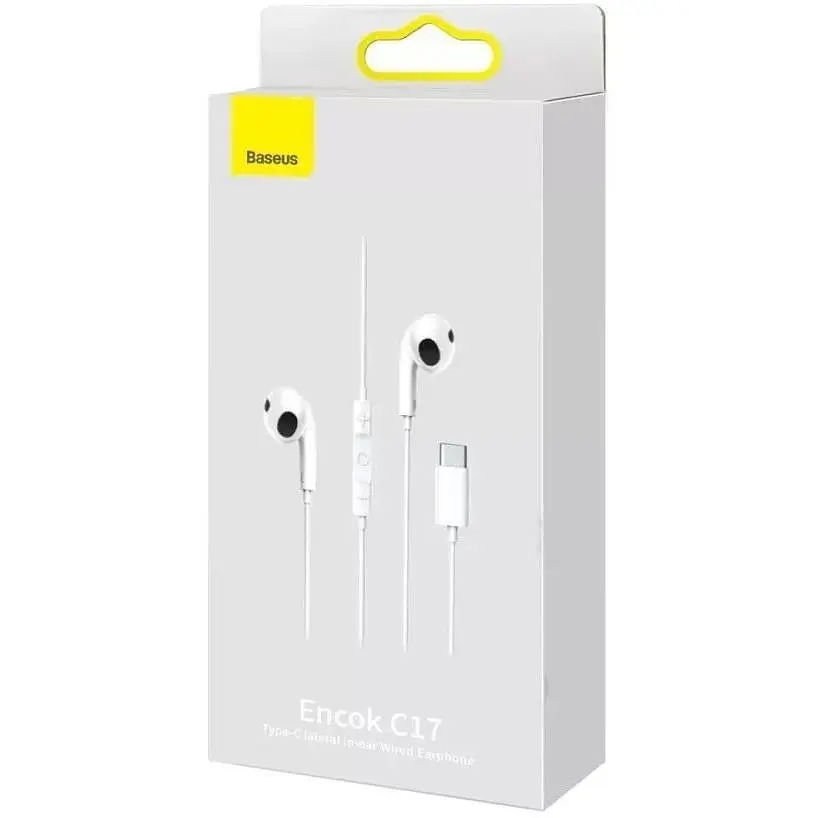Навушники Baseus Encok Wired C17 (Type-C) білі - фото 7