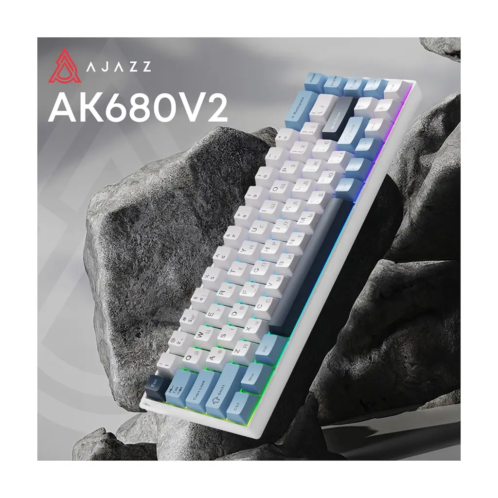 Клавіатура Ajazz AK680 V2 Ice Island Magnetic Switch USB UA Gray/Black (AK680-V2-I-GB) - фото 5