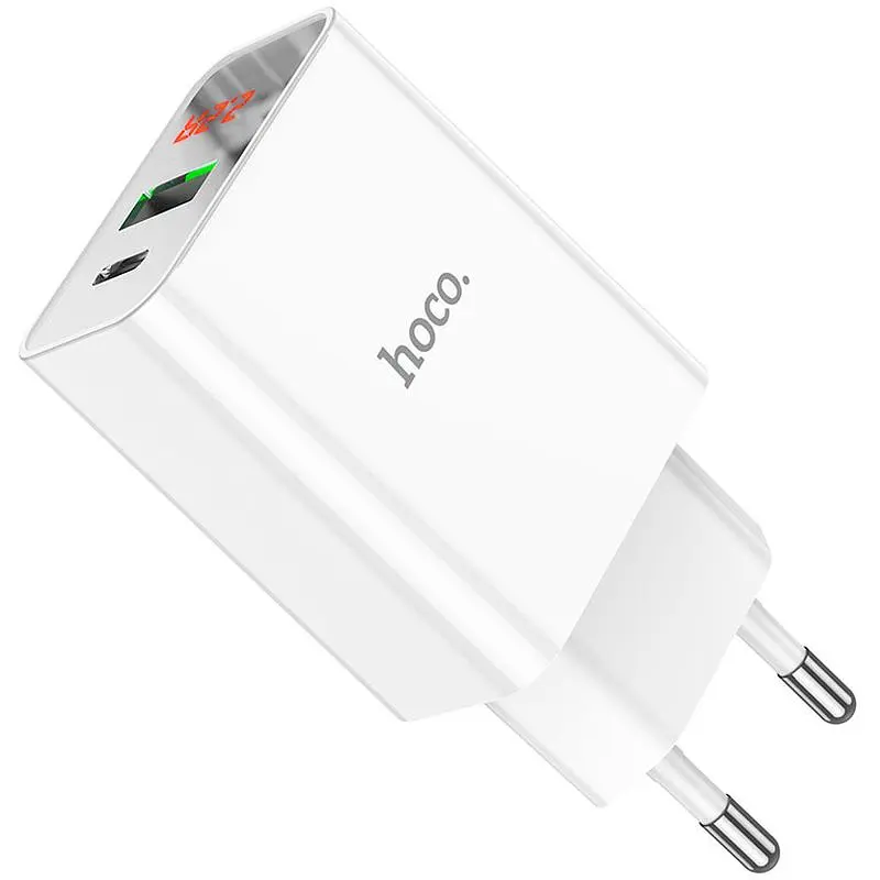 Мережевий зарядний пристрій Hoco C100A PD20W+QC3.0 White [769800] [76039] - фото 3