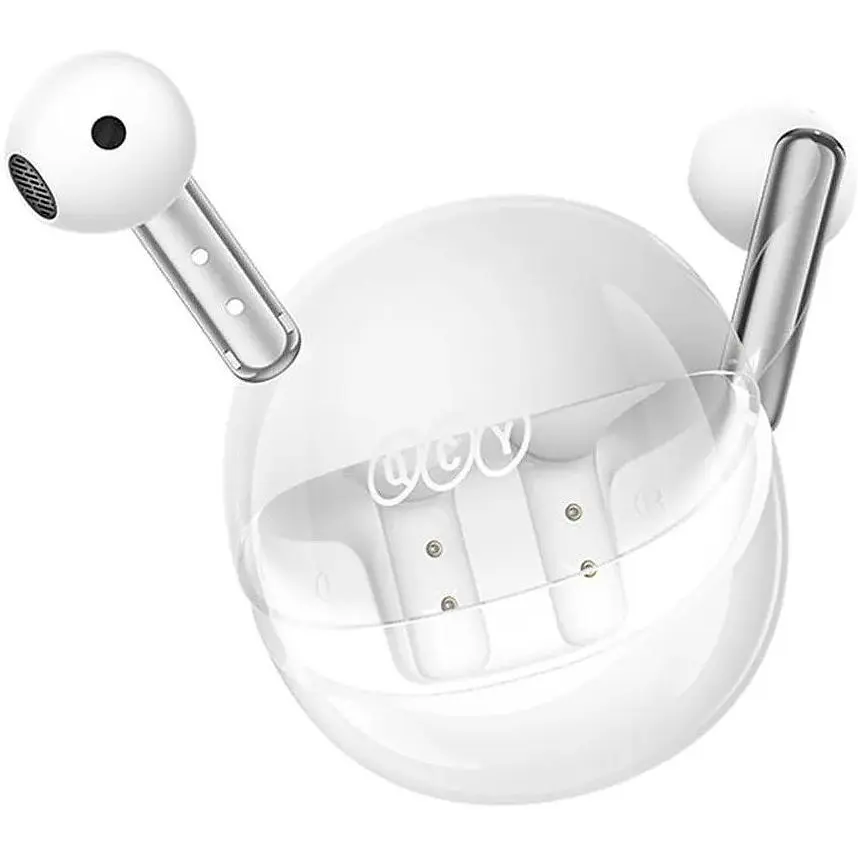 Бездротові навушники QCY AilyBuds Clear (T32) білі - фото 2
