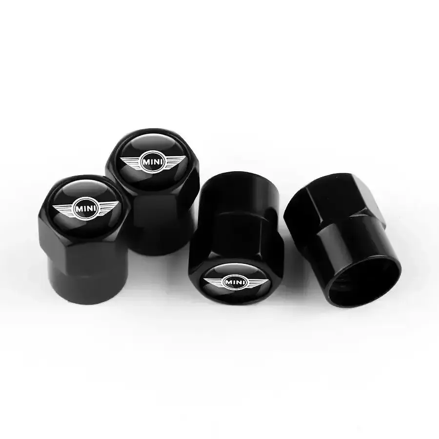 Ковпак вентиля колеса Mini 4 шт Тюнінг Чорні - фото 2