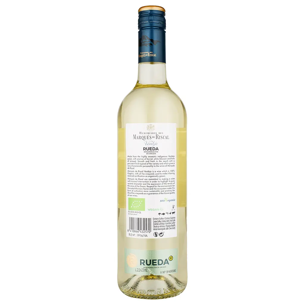 Вино Marques de Riscal Verdejo Organic, біле, сухе, 0,75 л (59848) - фото 2