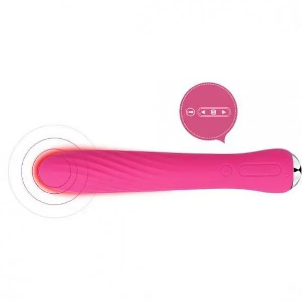 Ребристий вібромасажер Svakom Anya Heating Vibrator, 19.5х3.3 см (рожевий) - фото 6