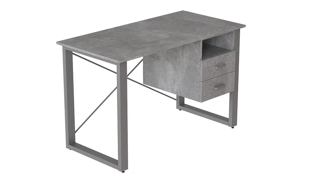 Письменный стол с ящиками Ferrum-decor Оскар 750x1400x600 металл Серый ДСП Бетон 16 мм (FRD-103254) - фото 2