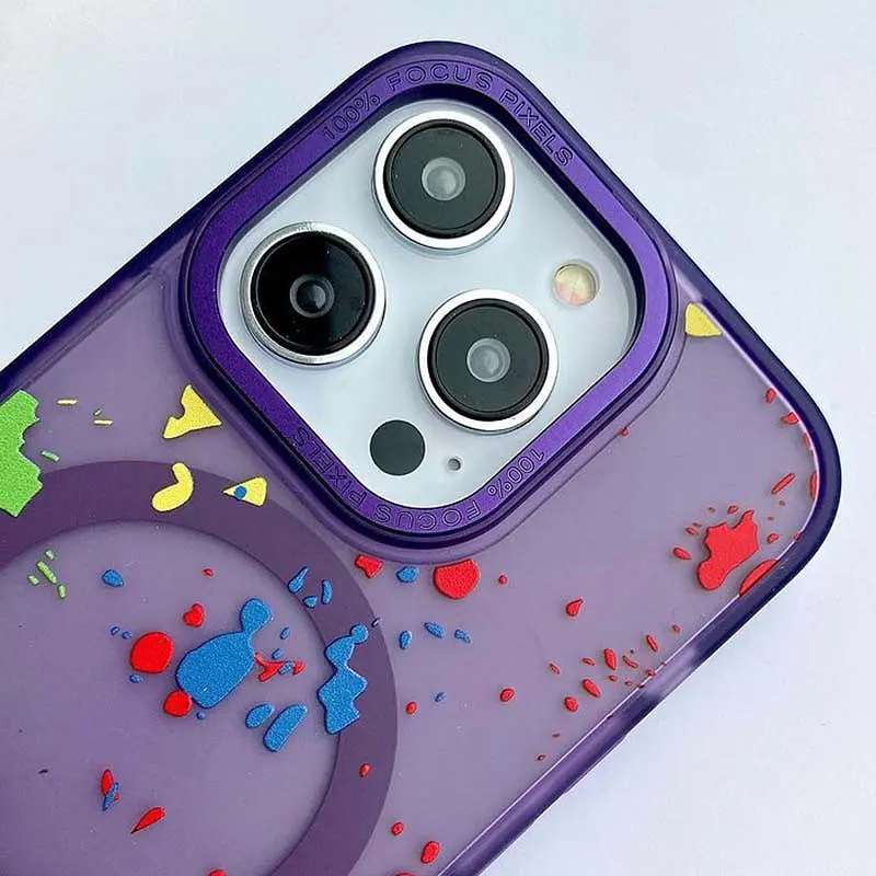 Чохол TPU+PC Flush with MagSafe для Apple iPhone 16 Pro Max (6.9) Dark purple - фото 2