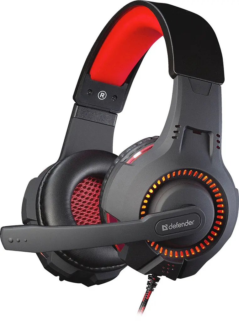 Ігрова гарнітура Defender Warhead G-450 USB підсвітка чорно-червона (64146) - фото 5