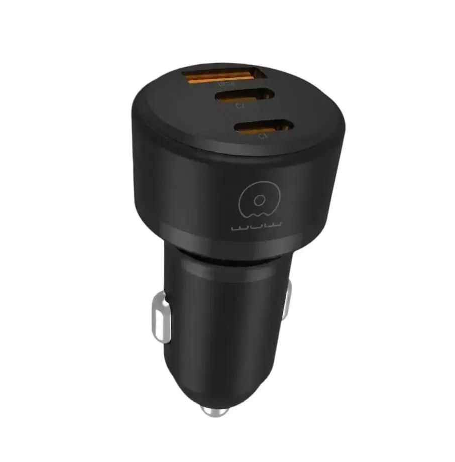 Автомобільний зарядний пристрій WUW-C244 USB20W+PD20W+PD15W чорний - фото 3