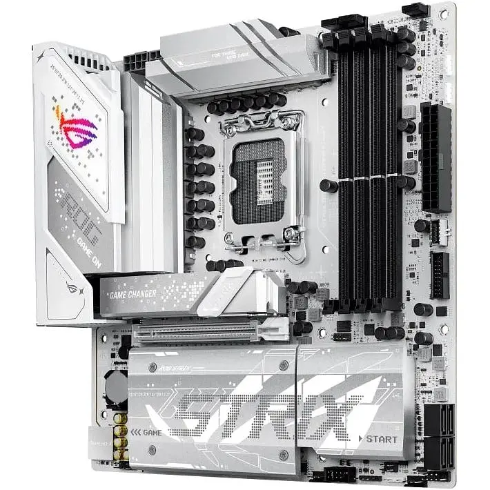 Материнская плата Asus Rog Strix B860-G Gaming WIFI s1851 B860 4xDDR5 M.2 DP HDMI USB Type-C Wi-Fi BT mATX белый - фото 5