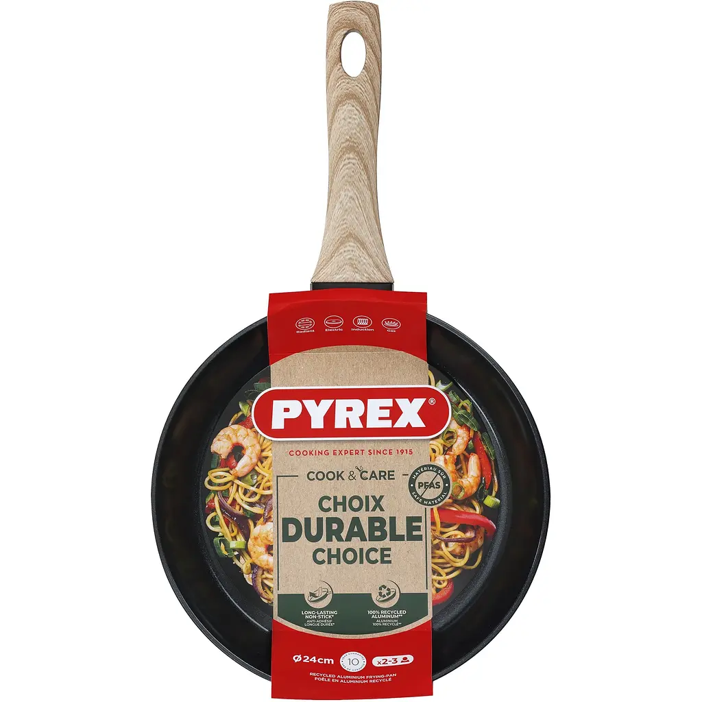 Сковорода Pyrex Cook&Care 24 см індукція без кришки (CR24BF6/8046) - фото 4