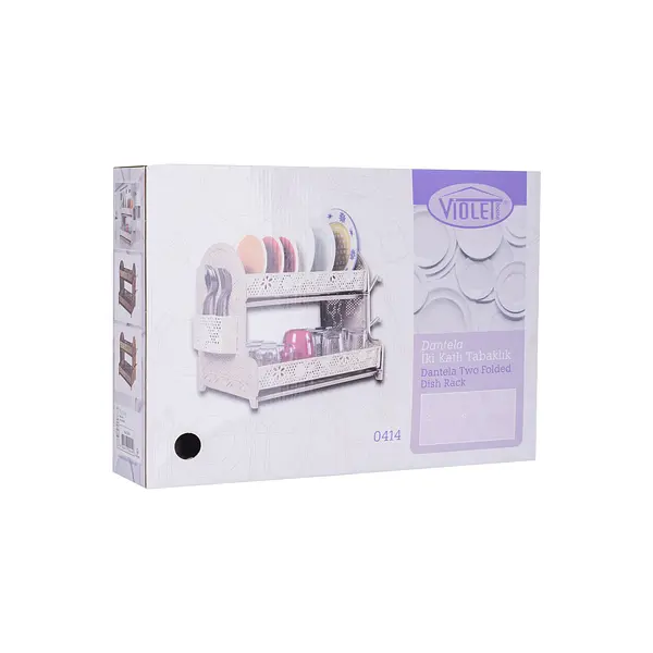 Cушка для посуду Violet House Ажур Cappuchino, 40х38х28 см, бежевий (0414 Ажур CAPPUCHINO сушка д/пос) - фото 2