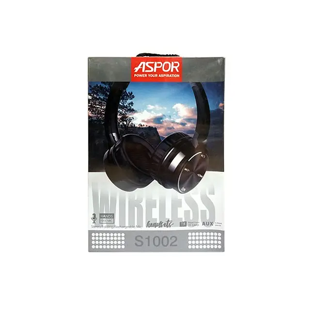 Навушники Aspor S1002 Bluetooth- чорний - фото 4