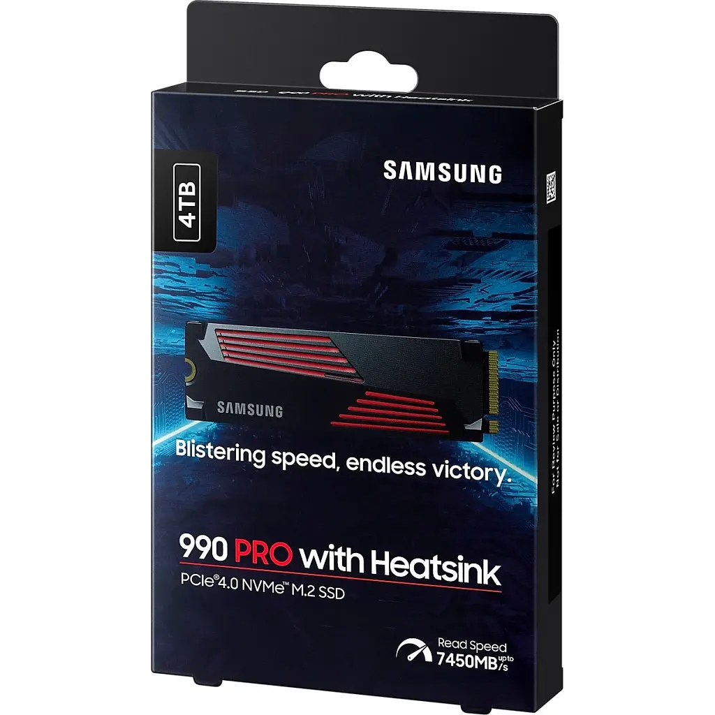 Накопичувач SSD M.2 2280 4TB 990 PRO with Heatsink Samsung (MZ-V9P4T0CW) - фото 7