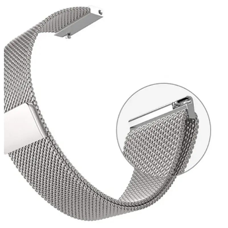Ремінець до смарт-годинника BeCover Milanese Style для Samsung Galaxy (20mm)/Watch 5/ Watch 4.../Gear S2 Classic/Gear Sport Silver (707675) - фото 5