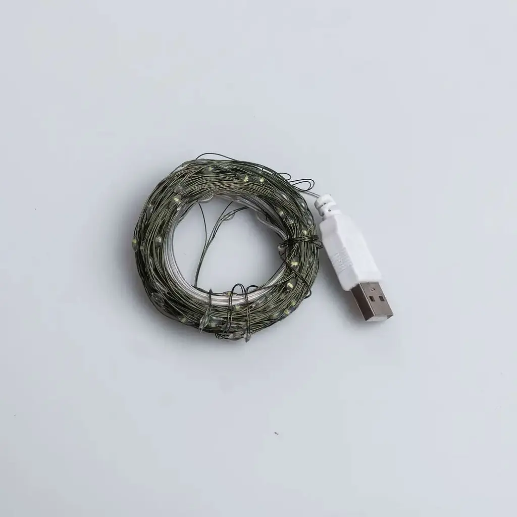 Гірлянда Роса GarlandoPro нитка GarlandoPro 100 LED довжина 10 м від USB зелена, білий (USB100L10MGW) - фото 8