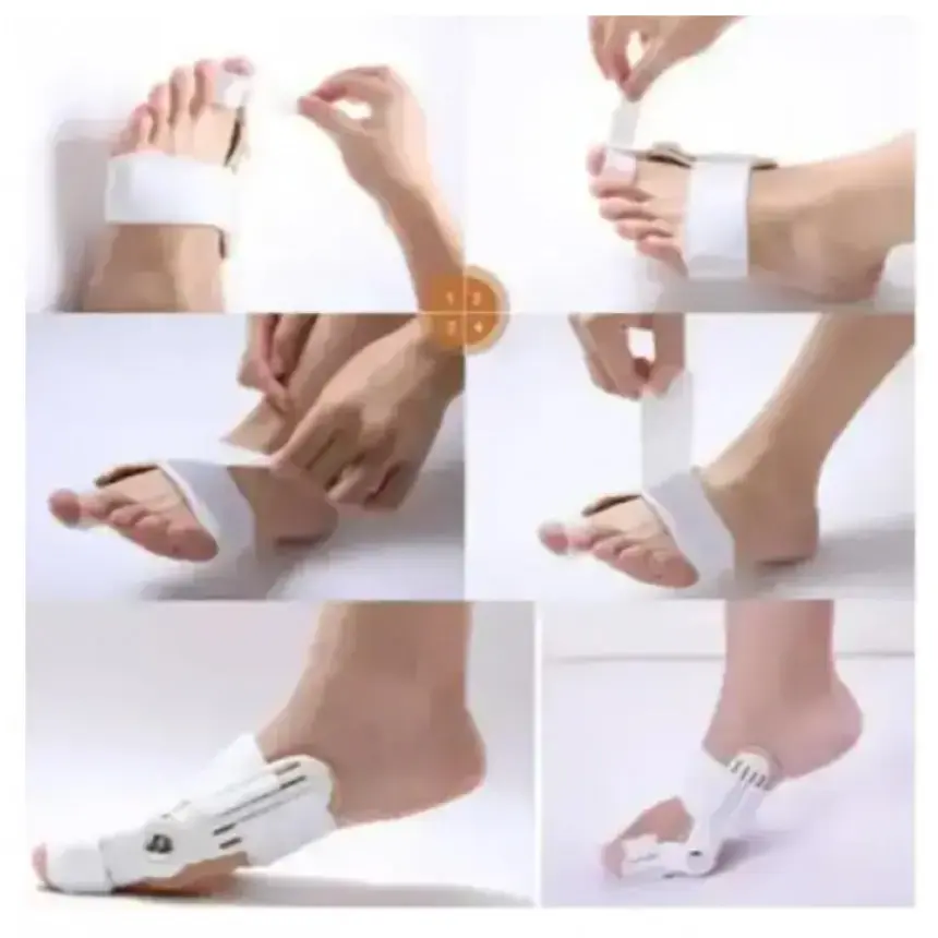 Ортопедичний силіконовий випрямляч коректор фіксатор вальгусна шина для великого пальця White (16526) - фото 6
