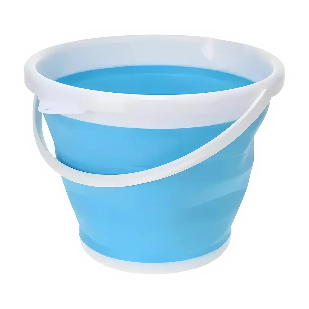 Відро - трансформер складане Good idea Collapsible 32х25 см силіконове 10 л Блакитний - фото 4
