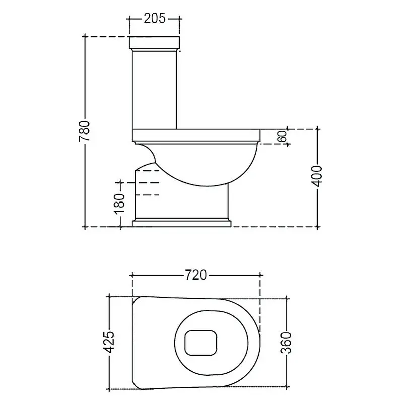 Унітаз-компакт Jaquar Queen's QPS-WHT-7753P180UFSPMZ з кришкою Soft Close, Білий - фото 4
