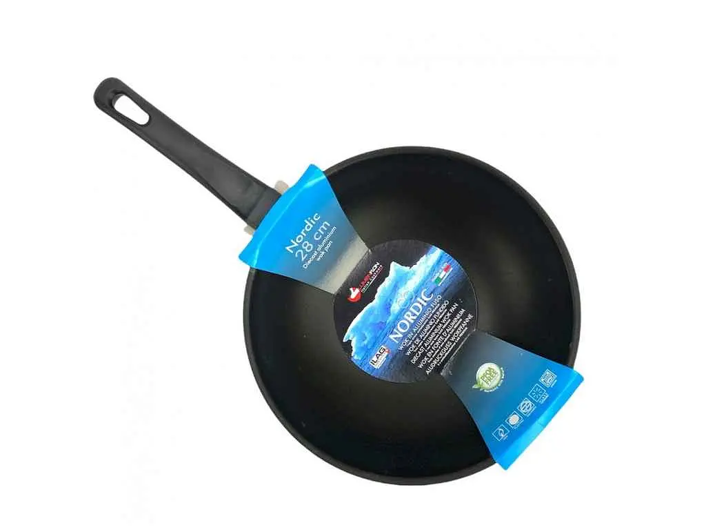 Сковорода Eurogold 280 мм з антипригарним покриттям NORDIC DIE CAST ALUMINUM. WOK алюміній. NW28-EE