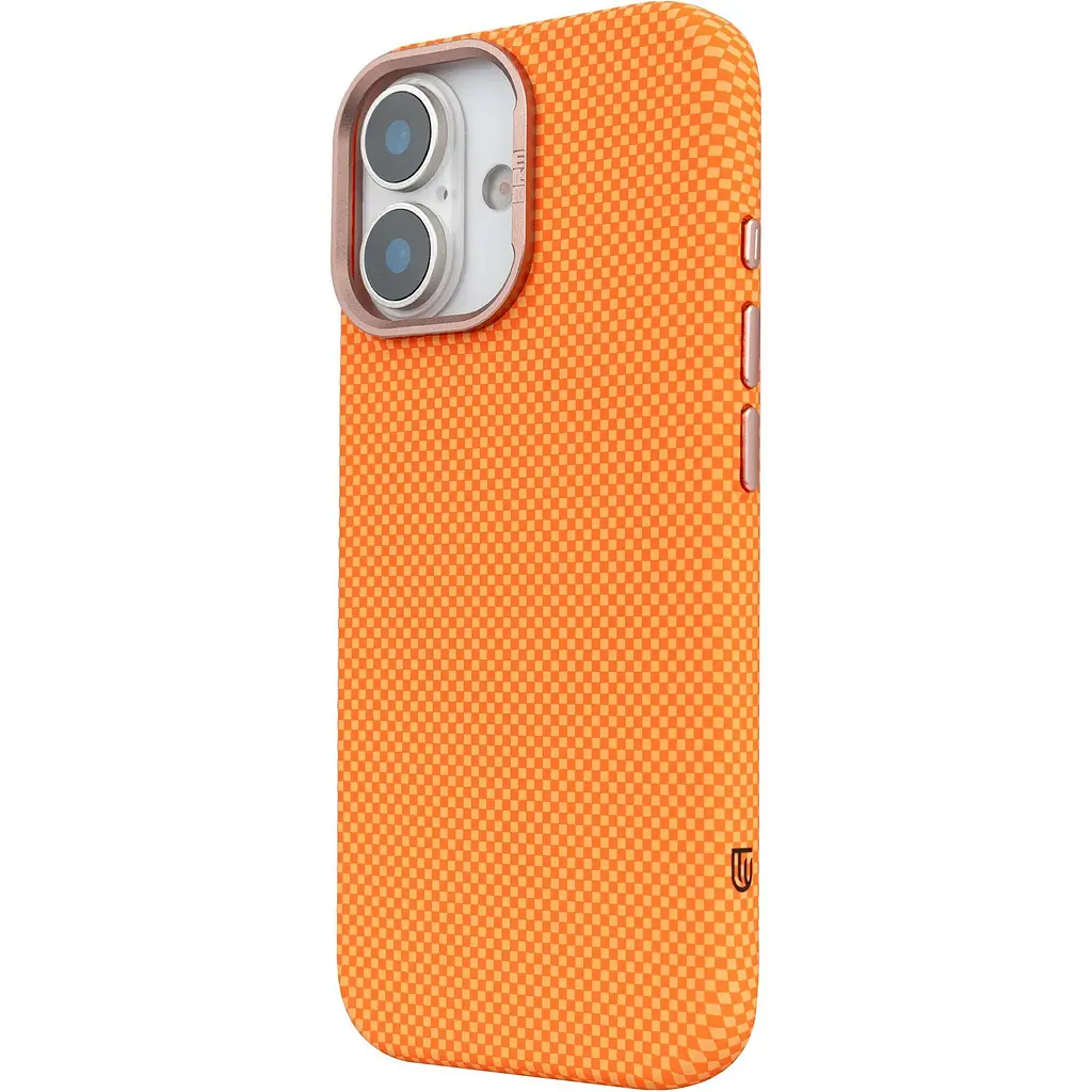 Чохол ArmorStandart LikeCarbon2 SE MagCase для Apple iPhone 17 Kevlar Orange Rose Gold (ARM89167) [156299] - фото 5