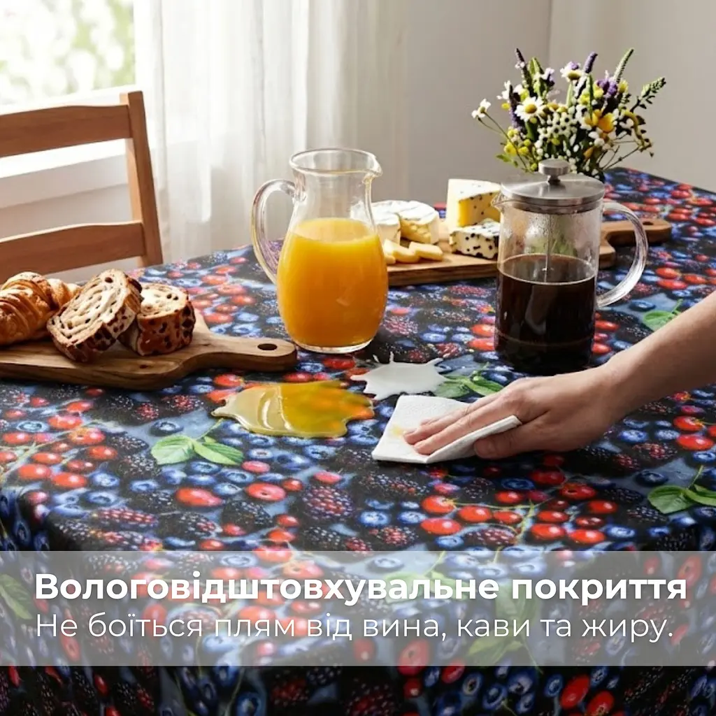 Скатерть Ideia с защитой от пятен хлопок Teflon эффект ягодка 140х170 см (8-13477*069) - фото 3