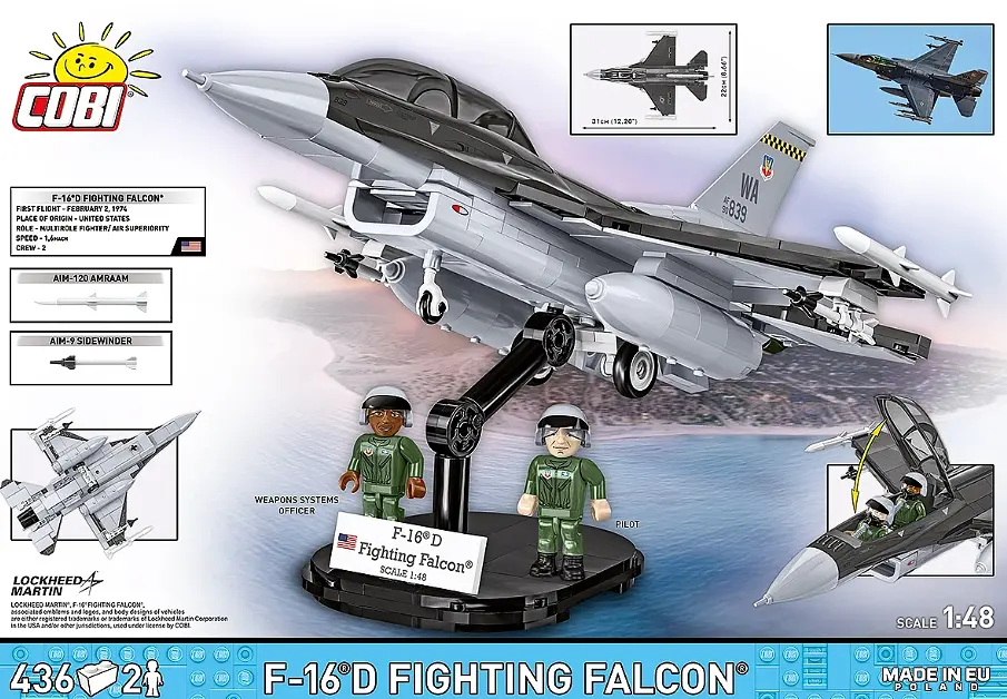 Конструктор винищувач F-16D Fighting Falcon COBI 5914 - фото 5
