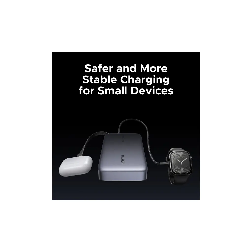 Батарея універсальна Ugreen 20000 mAh 67W Cable Space gray (U_55996B) - фото 5
