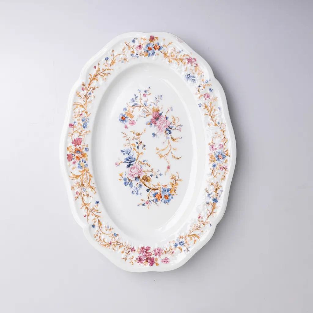 Столовий фарфоровий сервіз Vintage 32 предмети на 6 персон Yiwu ALS-32PCS - фото 9